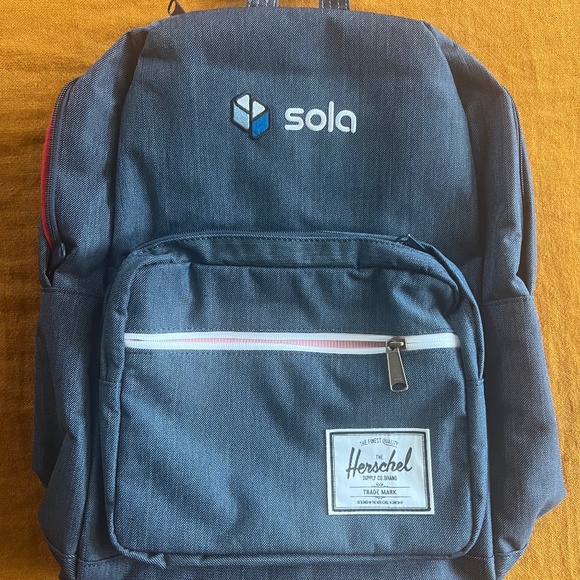 Herschel Supply Co. Company Embroidered Pop Quiz Backpack 25L in blue/grey - Picture 1 of 8